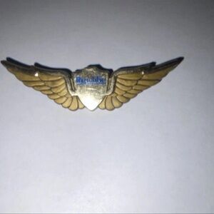 Republic Airlines Gold Pilot Wings Pin Badge Collectible Aviation Badges & Pins